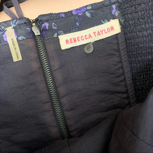 Rebecca Taylor silk floral strapless mini dress size 2 - Picture 10 of 14